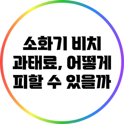 소화기 비치 과태료, 어떻게 피할 수 있을까?