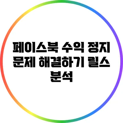 페이스북 수익 정지 문제 해결하기: 릴스 분석
