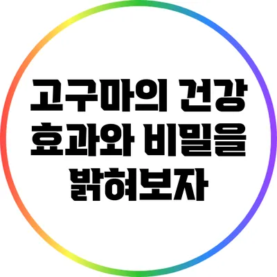 고구마의 건강 효과와 비밀을 밝혀보자
