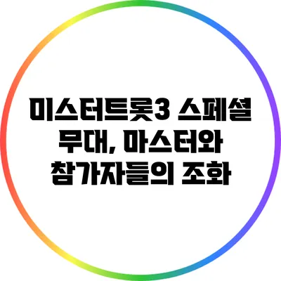 미스터트롯3 스페셜 무대, 마스터와 참가자들의 조화