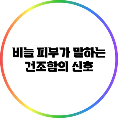 비늘 피부가 말하는 건조함의 신호